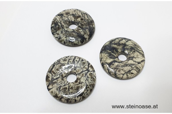 Donut 40mm Serpentin Jade grün